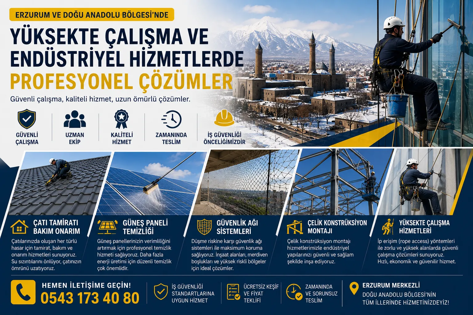 Erzurum’da Yüksekte Çalışma ve Endüstriyel Hizmetlerde Profesyonel Çözümler